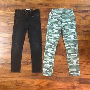 Girls Camo / Black Denim Jeans Pant Bundle
Lucky Brand 
Zara Distressed Cutoff